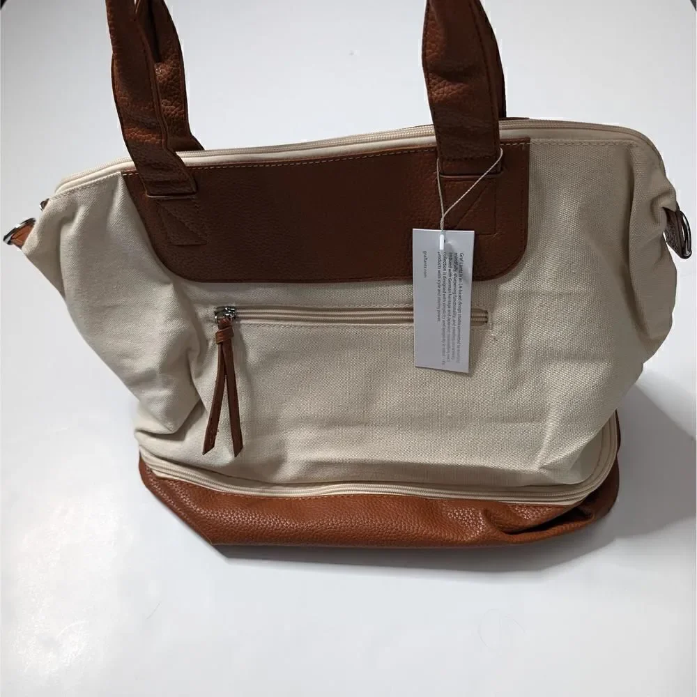 Graf Lantz Carry-On Travel Weekender Tote Bag Tan